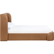 Meridian Furniture Warby Cognac Vegan Leather Upholstered Full Bed