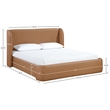 Meridian Furniture Warby Cognac Vegan Leather Upholstered Full Bed