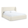 Meridian Furniture Warby Cream Vegan Leather Upholstered King Bed