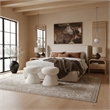 Meridian Furniture Warby Cream Vegan Leather Upholstered Queen Bed