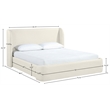 Meridian Furniture Warby Cream Vegan Leather Upholstered Queen Bed