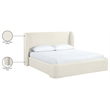 Meridian Furniture Warby Cream Vegan Leather Upholstered Queen Bed