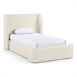 Meridian Furniture Warby Cream Vegan Leather Upholstered Twin Bed