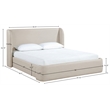 Meridian Furniture Warby Taupe Vegan Leather Upholstered Full Bed