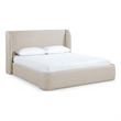 Meridian Furniture Warby Taupe Vegan Leather Upholstered Full Bed