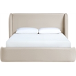Meridian Furniture Warby Taupe Vegan Leather Upholstered King Bed