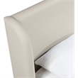 Meridian Furniture Warby Taupe Vegan Leather Upholstered King Bed