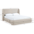 Meridian Furniture Warby Taupe Vegan Leather Upholstered King Bed