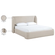 Meridian Furniture Warby Taupe Vegan Leather Upholstered King Bed