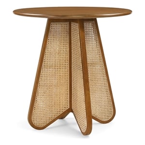 Meridian Furniture Butterfly 36&quot Brown Solid Wood And Cane Counter Height Table