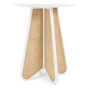 Meridian Furniture Butterfly 36&quot White Solid Wood And Cane Bar Height Table