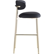 Meridian Furniture Lupita Black Vegan Leather Upholstered Bar Stool (Set of 2)