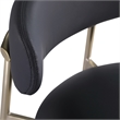 Meridian Furniture Lupita Black Vegan Leather Upholstered Bar Stool (Set of 2)
