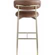 Meridian Furniture Lupita Brown Vegan Leather Upholstered Bar Stool (Set of 2)