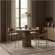 Meridian Furniture Lupita Cognac Vegan Leather Upholstered Bar Stool (Set of 2)