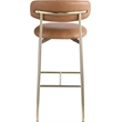 Meridian Furniture Lupita Cognac Vegan Leather Upholstered Bar Stool (Set of 2)