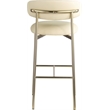Meridian Furniture Lupita Cream Vegan Leather Upholstered Bar Stool (Set of 2)