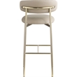 Meridian Furniture Lupita Taupe Vegan Leather Upholstered Bar Stool (Set of 2)