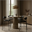 Meridian Furniture Lupita Black Vegan Leather Upholstered Bar Stool (Set of 2)