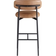 Meridian Furniture Lupita Cognac Vegan Leather Upholstered Bar Stool (Set of 2)