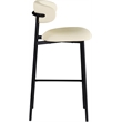 Meridian Furniture Lupita Cream Vegan Leather Upholstered Bar Stool (Set of 2)