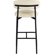 Meridian Furniture Lupita Cream Vegan Leather Upholstered Bar Stool (Set of 2)