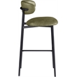 Meridian Furniture Lupita Olive Vegan Leather Upholstered Bar Stool (Set of 2)
