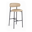 Meridian Furniture Lupita Tan Vegan Leather Upholstered Bar Stool (Set of 2)