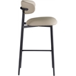Meridian Furniture Lupita Taupe Vegan Leather Upholstered Bar Stool (Set of 2)