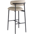 Meridian Furniture Lupita Taupe Vegan Leather Upholstered Bar Stool (Set of 2)