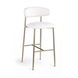 Meridian Furniture Lupita White Vegan Leather Upholstered Bar Stool (Set of 2)