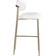 Meridian Furniture Lupita White Vegan Leather Upholstered Bar Stool (Set of 2)