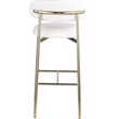 Meridian Furniture Lupita White Vegan Leather Upholstered Bar Stool (Set of 2)