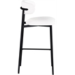 Meridian Furniture Lupita White Vegan Leather Upholstered Bar Stool (Set of 2)