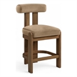 Meridian Furniture Arienzo Beige Velvet Upholstered Counter Stool (Set of 2)