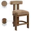 Meridian Furniture Arienzo Beige Velvet Upholstered Counter Stool (Set of 2)
