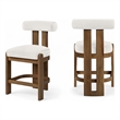 Meridian Furniture Arienzo Cream Velvet Upholstered Counter Stool (Set of 2)