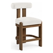 Meridian Furniture Arienzo Cream Velvet Upholstered Counter Stool (Set of 2)