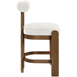 Meridian Furniture Arienzo Cream Velvet Upholstered Counter Stool (Set of 2)