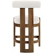 Meridian Furniture Arienzo Cream Velvet Upholstered Counter Stool (Set of 2)