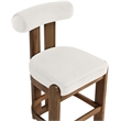Meridian Furniture Arienzo Cream Velvet Upholstered Counter Stool (Set of 2)