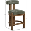 Meridian Furniture Arienzo Green Velvet Upholstered Counter Stool (Set of 2)