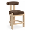 Meridian Furniture Arienzo Brown Velvet Upholstered Counter Stool (Set of 2)