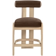 Meridian Furniture Arienzo Brown Velvet Upholstered Counter Stool (Set of 2)