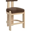 Meridian Furniture Arienzo Brown Velvet Upholstered Counter Stool (Set of 2)