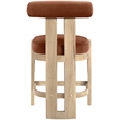 Meridian Furniture Arienzo Cognac Velvet Upholstered Counter Stool (Set of 2)