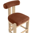 Meridian Furniture Arienzo Cognac Velvet Upholstered Counter Stool (Set of 2)