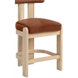 Meridian Furniture Arienzo Cognac Velvet Upholstered Counter Stool (Set of 2)