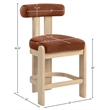Meridian Furniture Arienzo Cognac Velvet Upholstered Counter Stool (Set of 2)