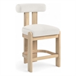 Meridian Furniture Arienzo Cream Velvet Upholstered Counter Stool (Set of 2)